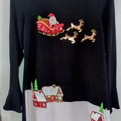 Sequin Santa Applique Dress