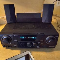 A I W A 500 W Prologic Surround Receiver With Speakers