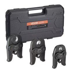 MegaPress, 3 mordazas de prensado de 1/2", 3/4" y 1" para tubos de acero al carbono MegaPress, compatibles con herramientas de prensado estándar, incl