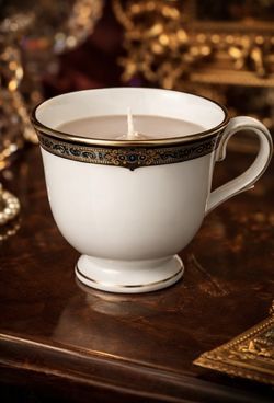 Maple Scented Hand Poured Soy Was Candle In A Vintage Lenox Tea Cup 