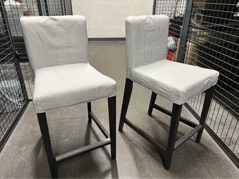 Pair of High Top Chairs (IKEA, Bergmund, 24.75”)