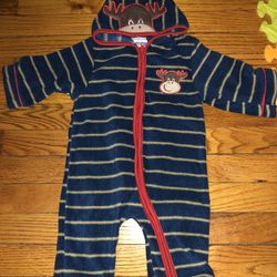 3 Baby Boys Long Sleeve fleece jumpsuit 