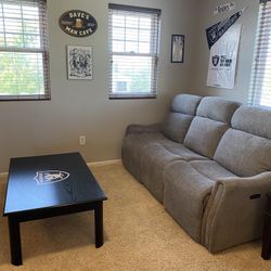 Gray Reclining Sofa/Couch