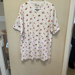 Celebrate It Men’s Unisex 2XL Pretzel Hot Dog Hamburger Corn Dog French Fries Mustard Ketchup Shirt