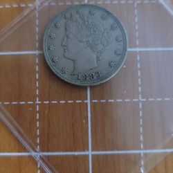 1883 No "Cents" Variant Liberty V Nickel 
