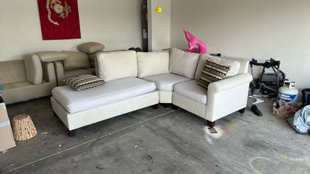 pottery barn couch 8f 5” long about 6f 6” wide