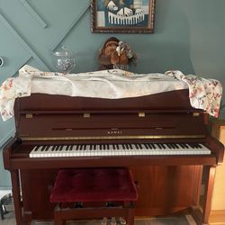 Kawai K-Series Professional Upright Mahogany Piano With Gold Plates