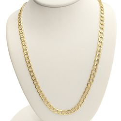 10kt Real Gold Cuban Curb Chain 4.4 mm 24 Inches 