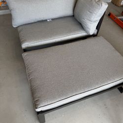 2 pieces sofa and ottoman