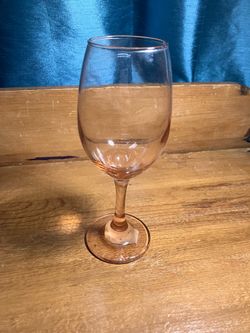 Pink Tinted Wine Glass