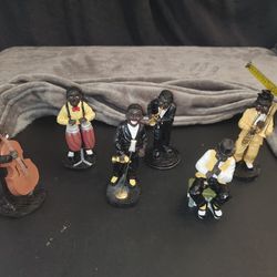 African American Jazz Band Art Deco Collection Statue Sculpture