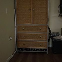 Pier One Wicker Armoire 