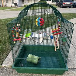 Bird Cage with Accessories – 31” Tall