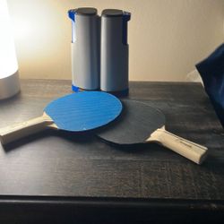Table Tennis Net And Rackets