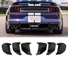 18-23 Ford Mustang Smoke Black Tail Light Covers 6PCS