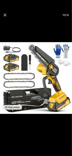 PULITUO 6‑In Cordless Portable Handheld Mini Chainsaw