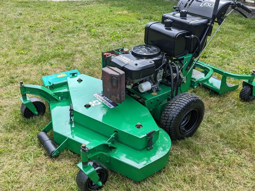 Lesco walk behind zero turn mower 17HP Kawasaki 52" Deck with sulky