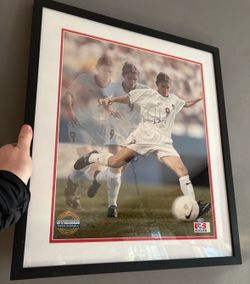 Autographed Soccer Mia Hamm Poster