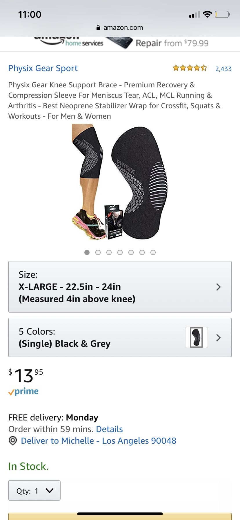 Knee support brace