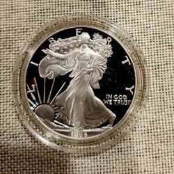 1986 Proof Ms69 Silver Eagle Dollar 