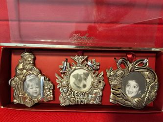 $15.00 - Christmas Silver Plated Ornaments by Gorham (Year 2000) - NEW IN BOX!