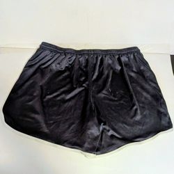 Zelos Brown Athletic Running Shorts White Sides And Bottom Stripes Curvy 1 X Tie Waist