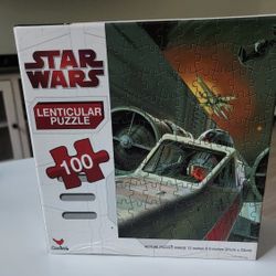 Star Wars XWing Fighter Luke Skywalker 100 Piece Lenticular Puzzle 2010 Sealed 