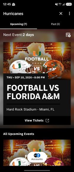 Miami hurricanes vs Florida A&M Rattlers