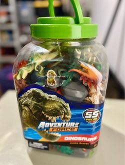 Dinosaur toy bucket