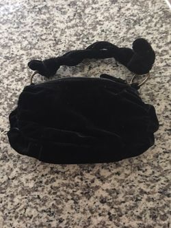 Black suede small purse