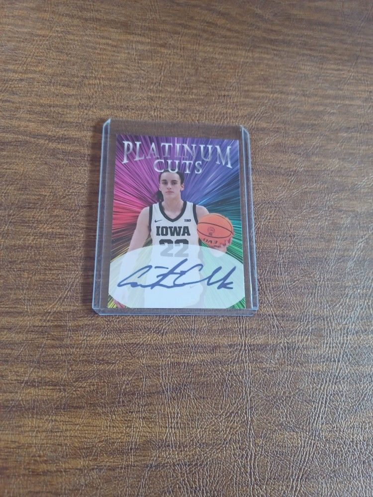 Caitlin Clark Platinum Cuts Facsimile Auto Only 1,000 Made Iowa Hawkeyes