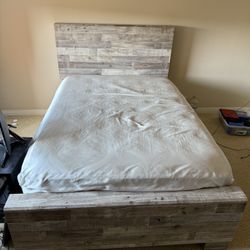 Full Size Bed Frame With Mattress ( Less Than A Year Old )