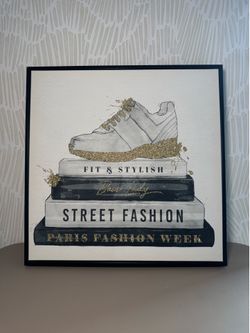 Black & Gold Fashion Wall Art – Framed Canvas | Paris Fashion Week