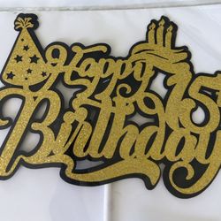 Cake Topper 15th Birthday