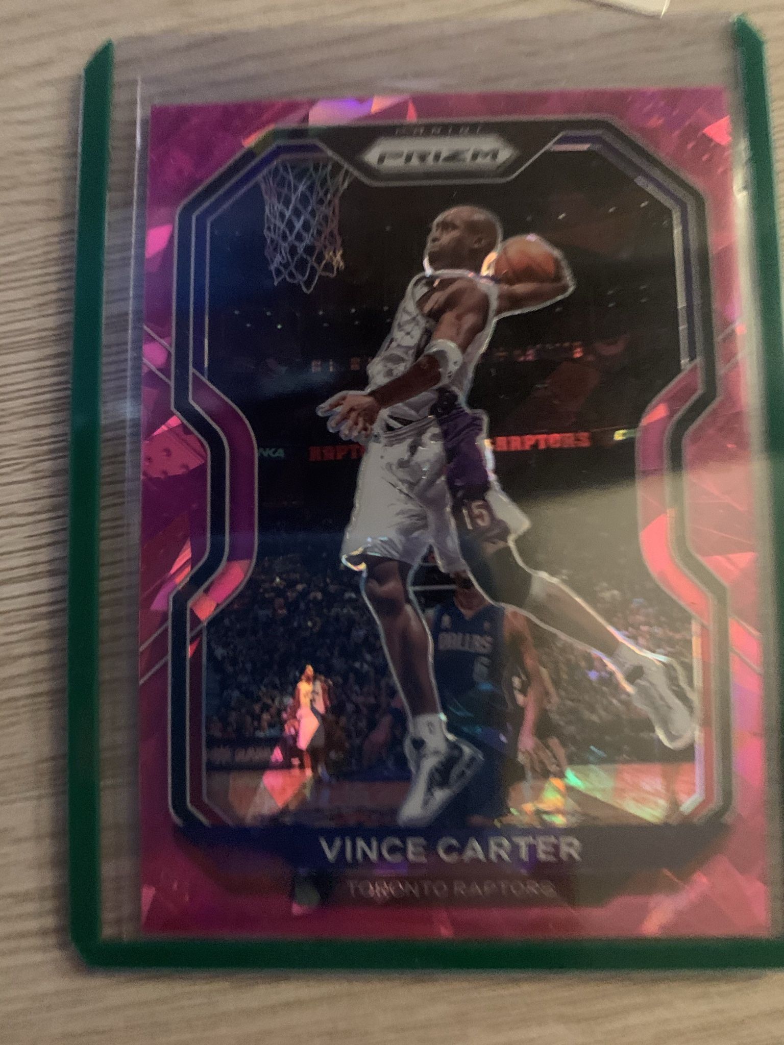 Vince Carter Crackled Pink Prizm Sport Card