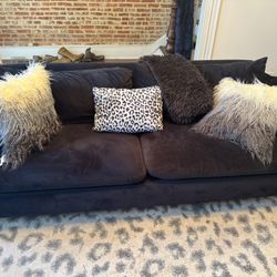Black Velvet Sofa 