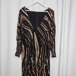 Black/Gold Prom Dress Size 22