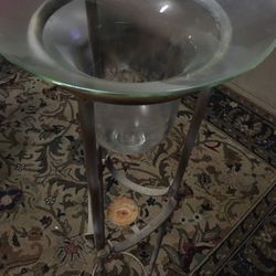 Glass Decorative Stand Heavy Metal