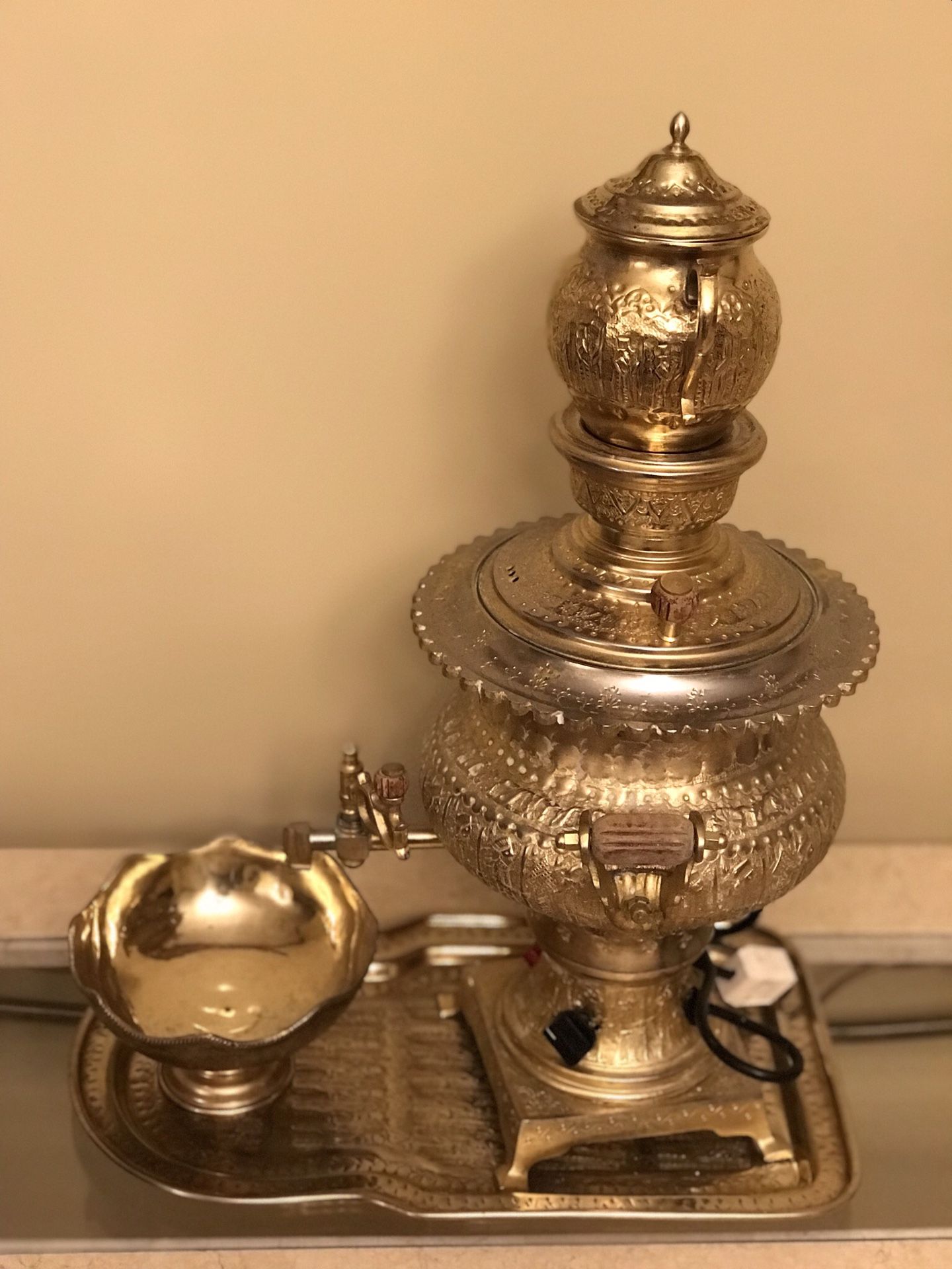 Persian Electric Samovar Tea Set 4 pieces