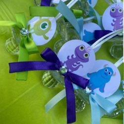 Monsters Inc Baby Shower Pacifiers Guest Favor Necklaces 