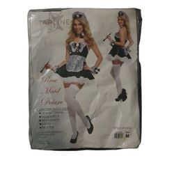 Rose Maid Deluxe Woman's Halloween Costume  (Size M) *Corset Dress *Headpiece *Necklace *Cuffs *Duster (New)