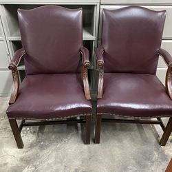 Leather Side Chairs 