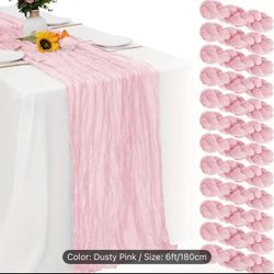 Pink Chiffon Table Runner 