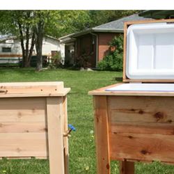 Cooler mud kitchens planters