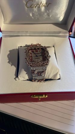 Custom Thorned Bezel Iced-Out Luxury Watch – Rose/White Two-Tone