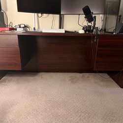 Sauder Edge Water Executive Desk - Estate Black - Excellent Condition
