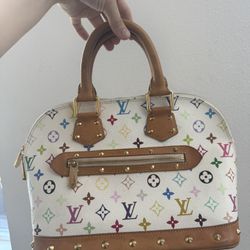 LOUIS VUITTON  Monogram Multicolor Alma White takashi Murakami. Beautiful lightly used condition.