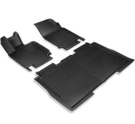 Spigen WeatherBloc Floor Mats Set for Tesla 2023-25 Cybertruck Non-Slip Sliplock