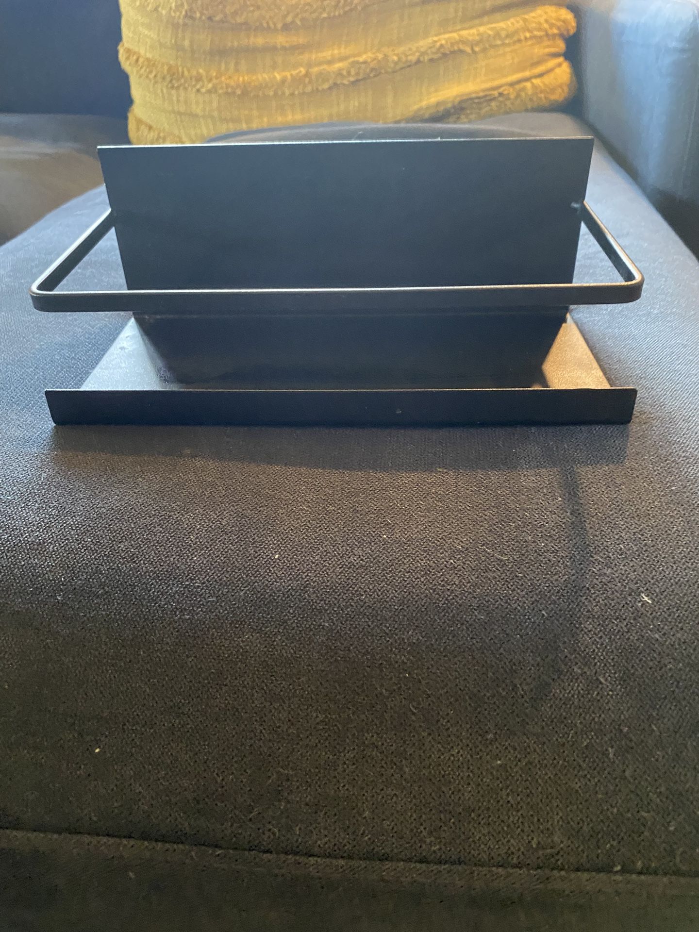 Small Black Metal Magnetic Shelf/ Read Description