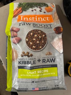 NEW! Instinct 3.5lbs Raw Boost Whole Grain High Protein Freeze Dried Dog Food